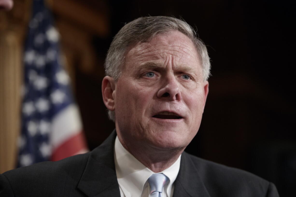 Senate Intelligence Committee Chairman Sen. Richard Burr, R-N.C. speaks to reporters about his panel’s investigation of Russian interference in the 2016 election, on Capitol Hill in Washington. In an exclusive interview with The Associated Press, the North Carolina Republican opened up about the investigation that has now consumed 19 months of his life. (AP Photo/J.