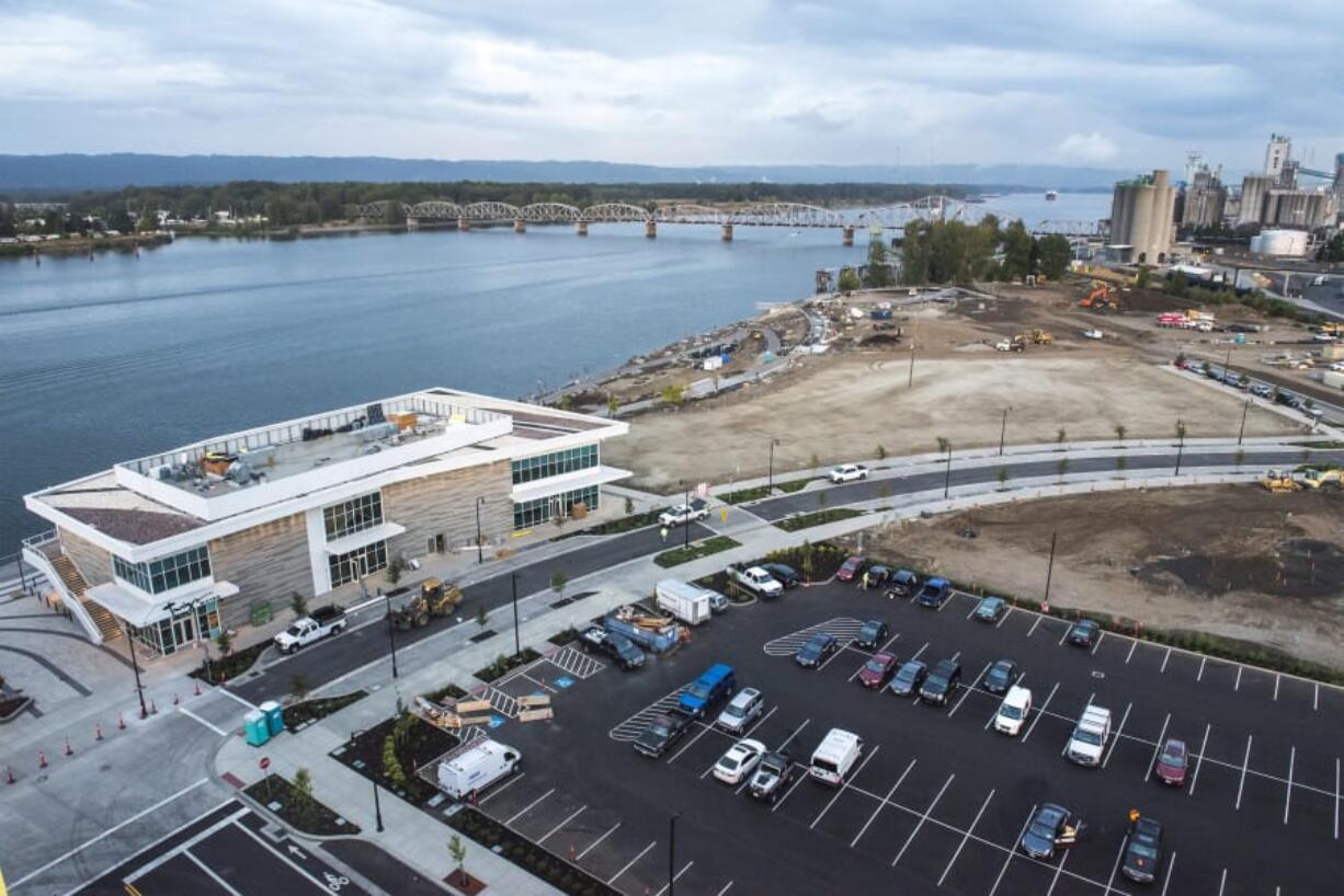 Twigs Bistro is seen here, along with other Waterfront Vancouver construction, earlier this month.