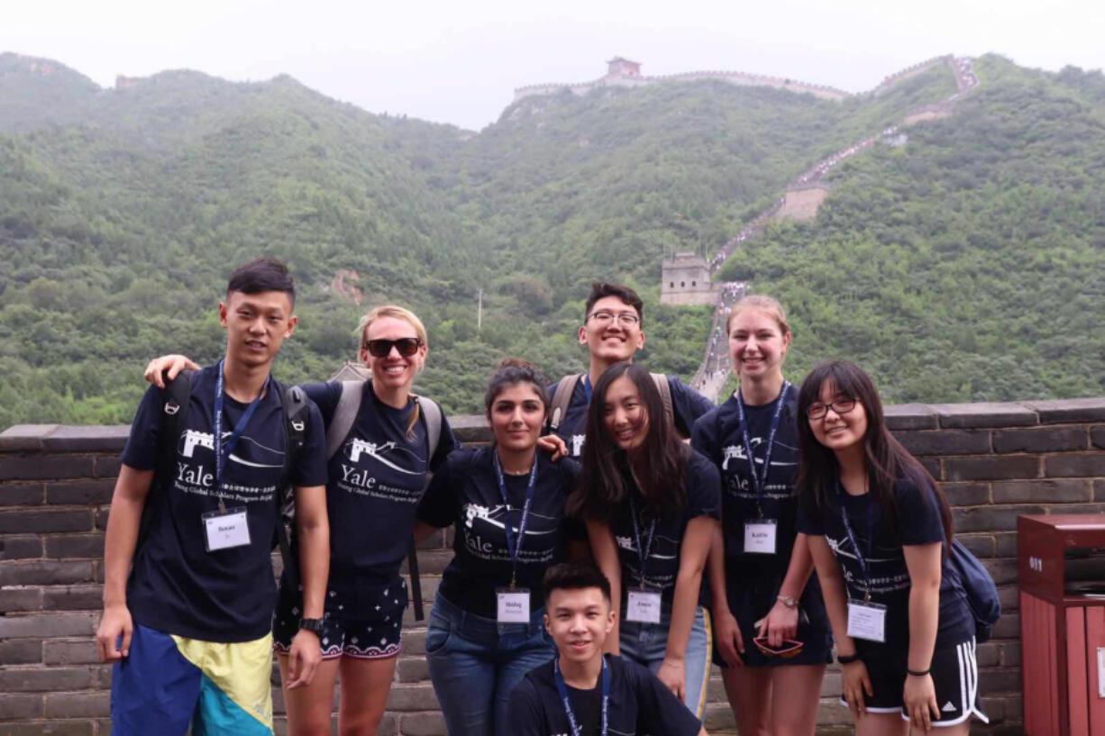 Camas: Camas High School Math, Science, Technology Magnet Program senior Kaitlin Beel, second from right, was one of 90 students who traveled to Beijing this summer through the Yale Young Global Scholars Program.