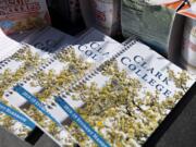 Snacks and student handbooks are seen during the first day of classes at Clark College on Monday morning. Though enrollment is declining overall on campus, some areas of the college are growing, like its online classes and Running Start program.