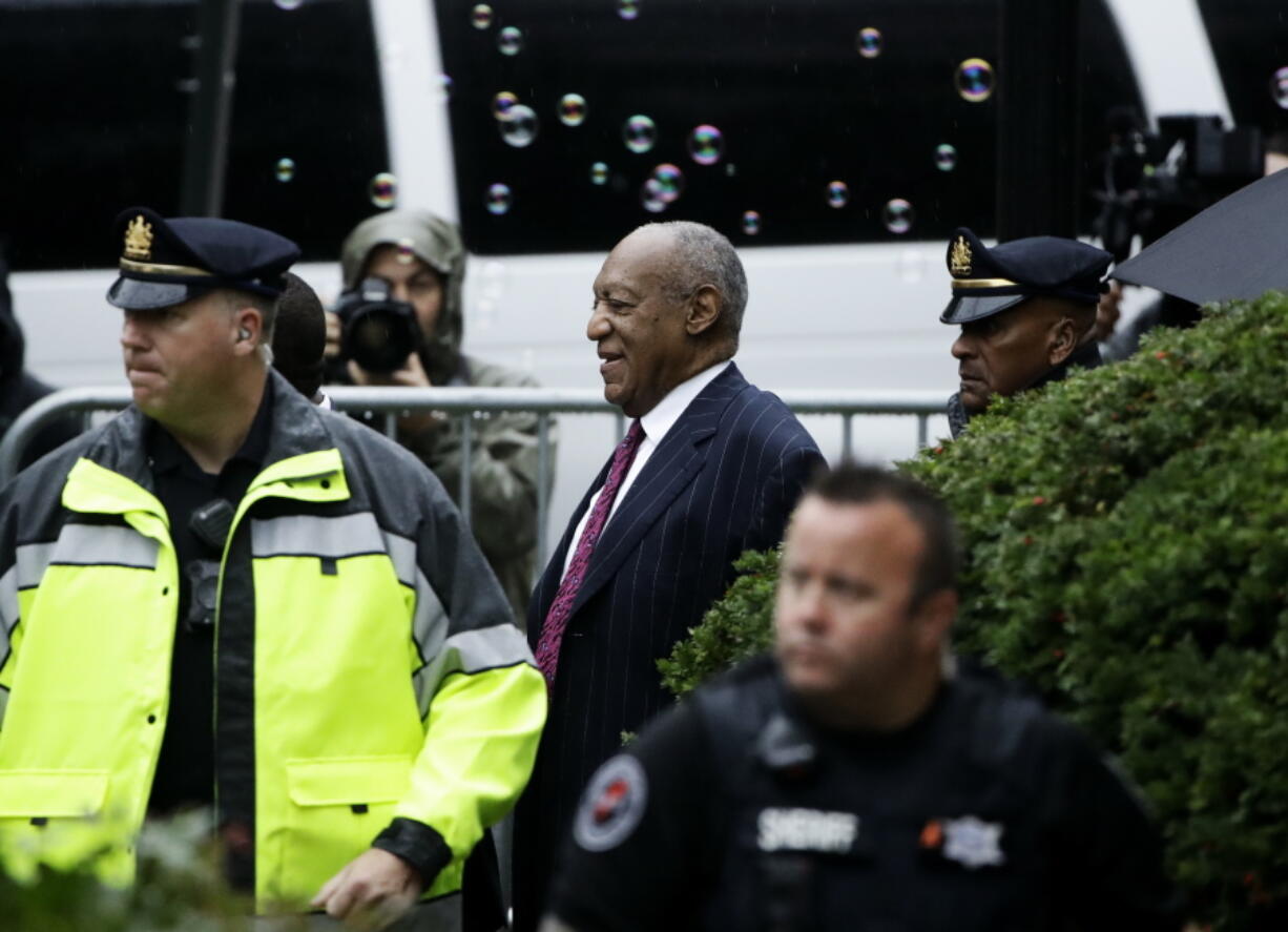 Bill Cosby arrives for his sentencing hearing at the Montgomery County Courthouse on Tuesday in Norristown Pa.