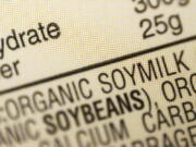 The ingredients label for soy milk at a grocery store in New York. Do people understand the differences between milk and soy and rice “milk”? That’s what the U.S. Food and Drug Administration is asking Thursday, Sept. 27, 2018, as it considers whether soy and other non-dairy products can keep calling themselves “milk.” Right now, federal standards define milk as coming from a cow.