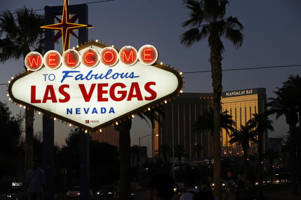 The Mandalay Bay hotel in Las Vegas. The hotel was the scene of the worst mass shooting in modern U.S. history when a gunman killed 58 people at a country music festival in 2017.