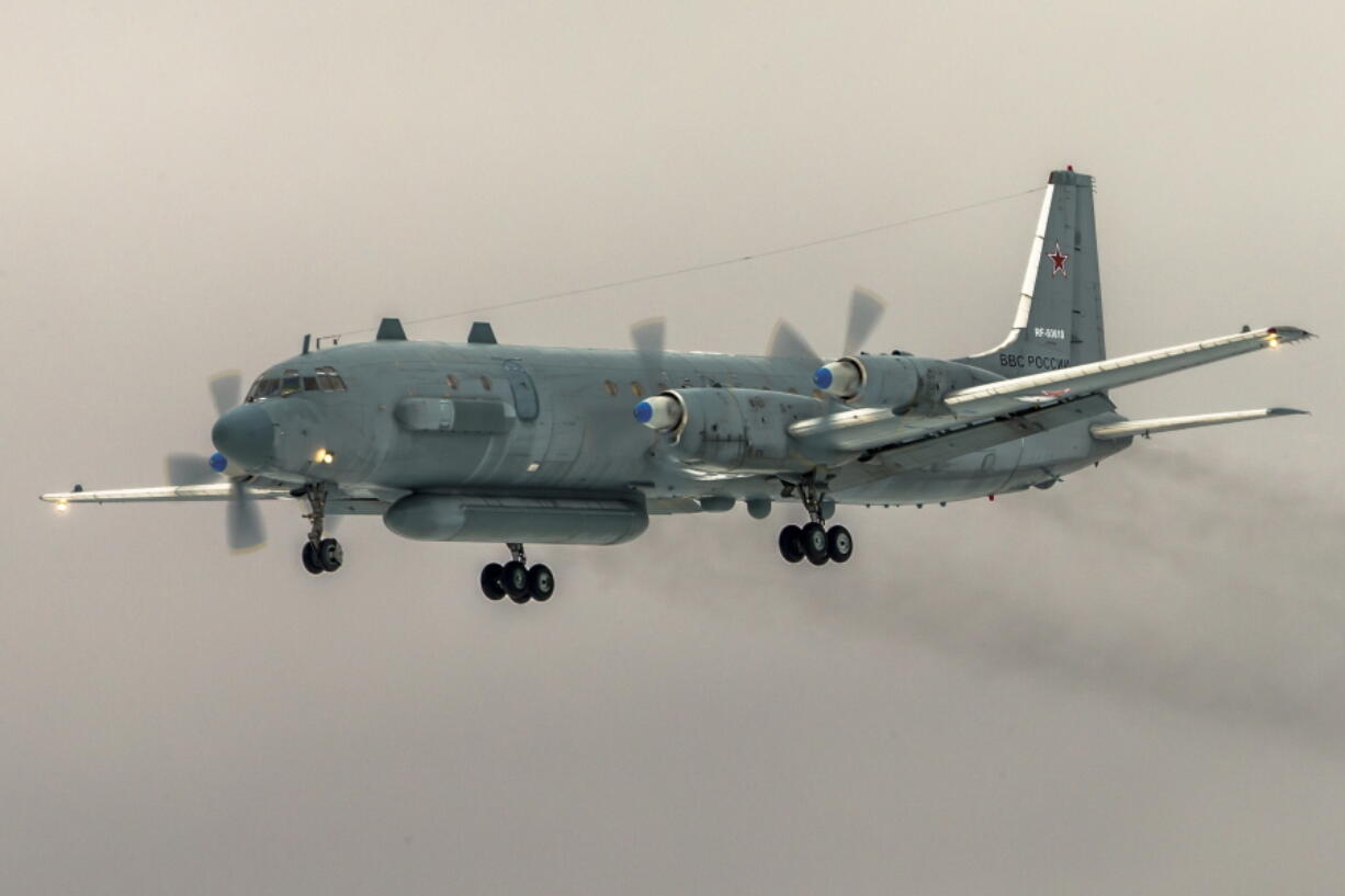 The Russian Il-20 electronic intelligence plane of the Russian air force with the registration number RF 93610, which was accidentally downed by Syrian forces responding to an Israeli air strike flays near Kubinka airport, outside Moscow, Russia. The Kremlin said that Russian President Vladimir Putin has accepted Israel’s offer to share detailed information about the Israeli air raid that triggered the Syrian fire and led to the plane’s loss.