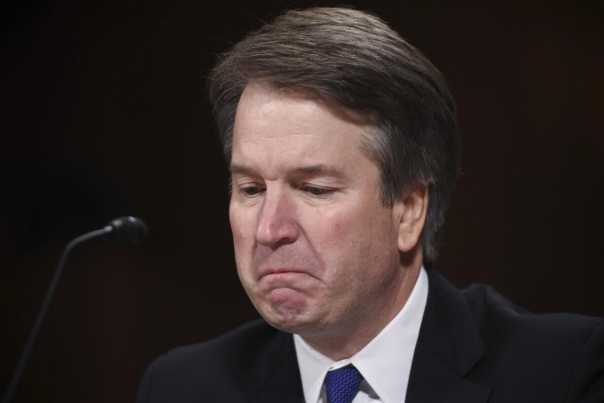 Supreme court nominee Brett Kavanaugh testifies before the Senate Judiciary Committee on Capitol Hill in Washington, Thursday, Sept. 27, 2018.