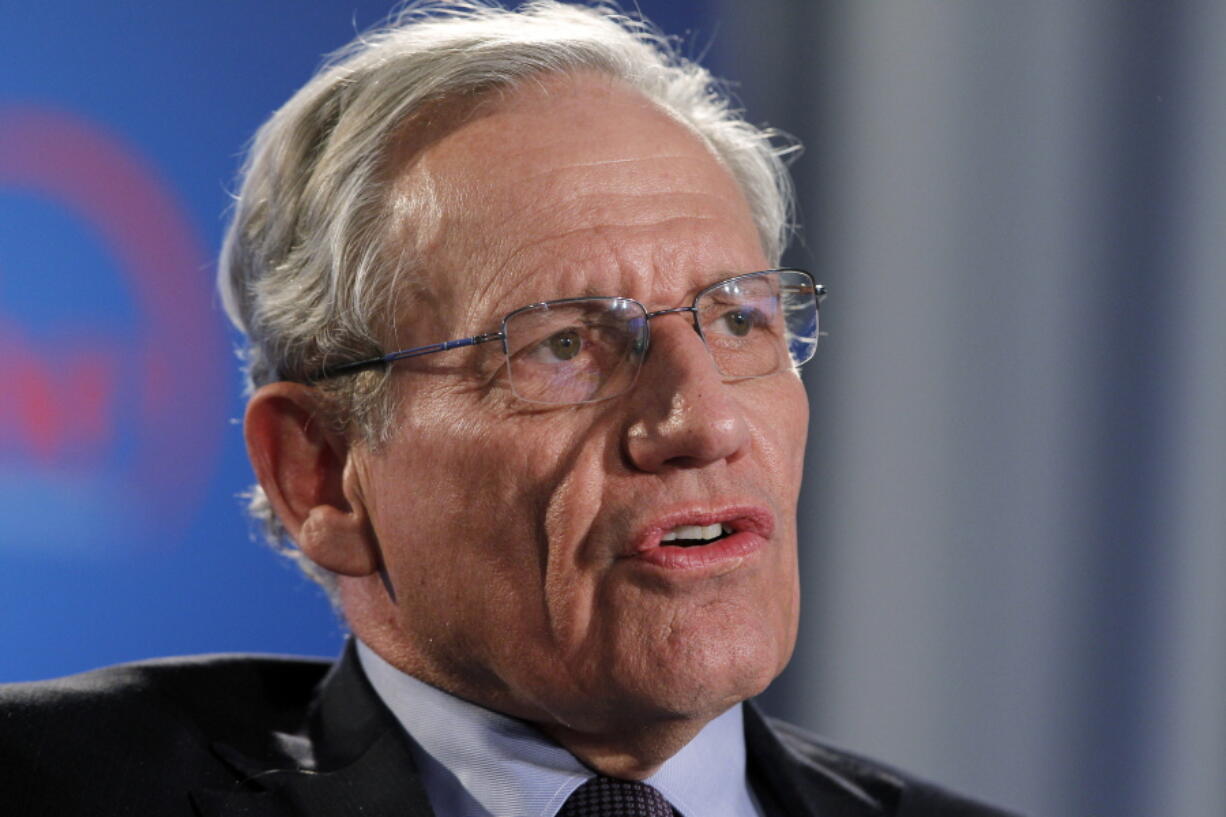 FILE - This June 11, 2012 file photo shows former Washington Post reporter Bob Woodward speaking during an event to commemorate the 40th anniversary of Watergate in Washington. Woodward says top staffers in President Donald Trump’s administration “are not telling the truth” when they deny incendiary quotes about Trump attributed to them in his new book.