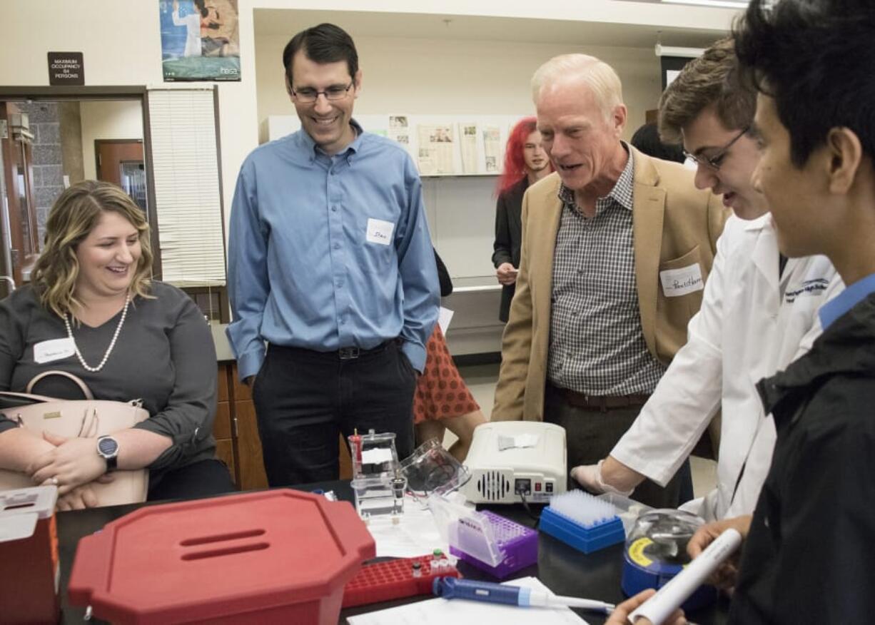 North Garrison Heights: Members of the Washington House Education Committee during a visit to Henrietta Lacks Health and Bioscience High School.