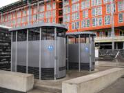 Portland Loos were recently installed at Vancouver Waterfront Park, just east of the building housing WildFin American Grill.