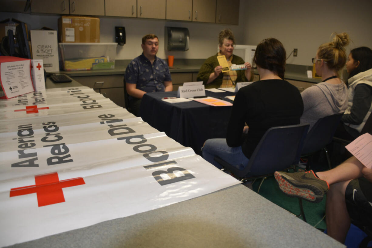 Washougal: The American Red Cross was one of the organizations with representatives at Washougal High School’s Volunteer Fair on Oct. 4, where students learned about local opportunities to volunteer in the community.