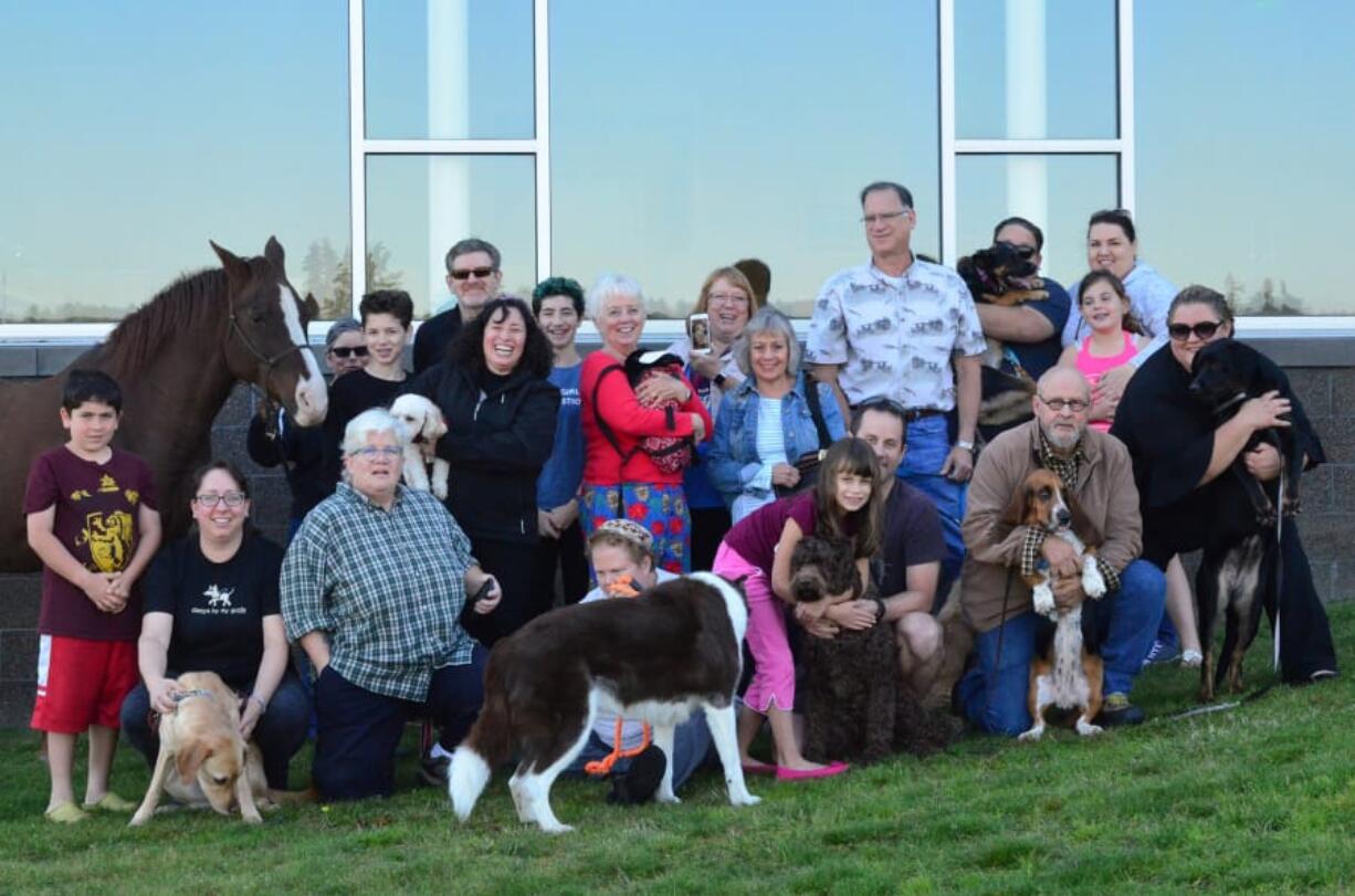 Barberton: Congregation Kol Ami members and their pets after a blessing of the animals Oct. 14 following the reading of Noah in the Torah.