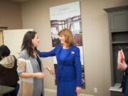 U.S. Rep. Jaime Herrera Beutler, speaks with U.S. Senate candidate Susan Hutchison. Hutchison told local Republicans that the two would be a team in Congress.