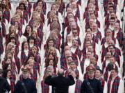 The Mormon Tabernacle Choir sings “America the Beautiful” during the inauguration ceremony of President Donald Trump on the West Front of the U.S. Capitol on Jan. 20, 2017, in Washington, D.C. The group is changing its name.