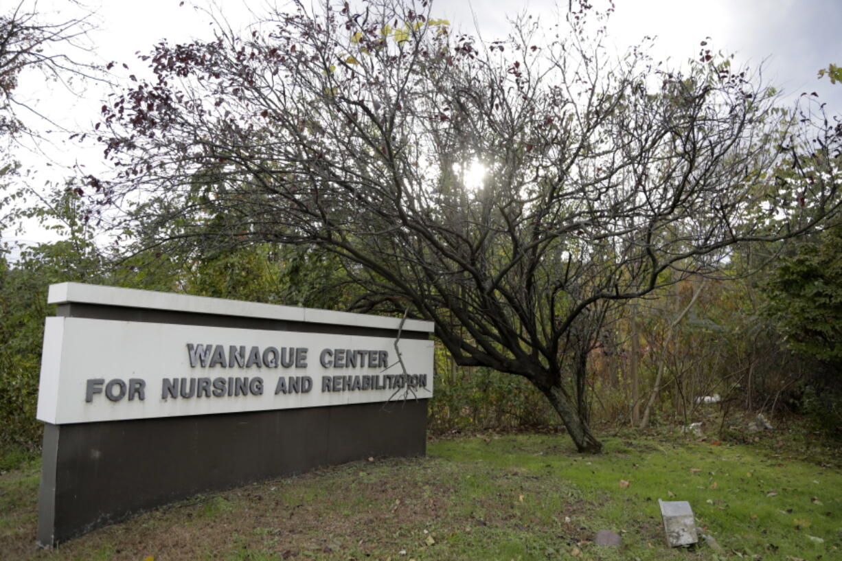 A general look of the marquee outside of the Wanaque Center For Nursing And Rehabilitation, where New Jersey state Health Department confirmed the 18 cases of adenovirus, Tuesday, Oct. 23, 2018, in Haskell, N.J. The outbreak has left six children dead and 12 others sick. The facility has been told it can’t admit any new patients until the outbreak ends. Adenoviruses usually just cause mild illnesses. But officials say this outbreak is particularly severe because it’s affecting medically fragile children with severely compromised immune systems. They also note this strain has been particularly associated with disease in communal living facilities.