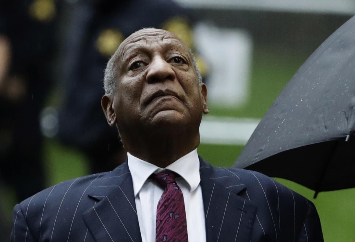 Bill Cosby arrives for his sentencing hearing at the Montgomery County Courthouse in Norristown, Pa. Cosby, now inmate No. NN7687 in a Pennsylvania prison, was not slapped with a chicken patty during a food fight despite reports circulating online.