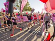 The 12th Girlfriends Run for a Cure gets underway at 9 a.m. Sunday. This year, the event raised more than $50,000 for breast cancer research.