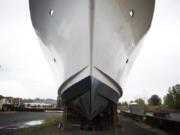 A seemingly abandoned yacht has been sitting along Southeast Hidden Way in the Columbia Business Center for at least 15 years.