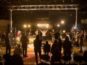 Volunteers spend an hour or so every Friday setting up the worship space for Unfiltered. The space in Living Hope Church’s chapel is intentionally arranged in a circle so it’s more inviting and the experience feels less like a performance.