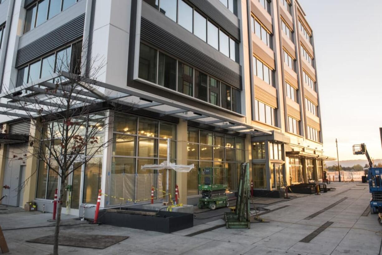 The ground floor of the Murdock building is seen at The Waterfront Vancouver on Wednesday.