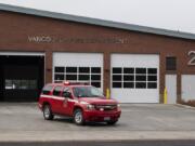 Fire crews depart Vancouver Fire Station 2 as they respond to a call on Nov. 16.