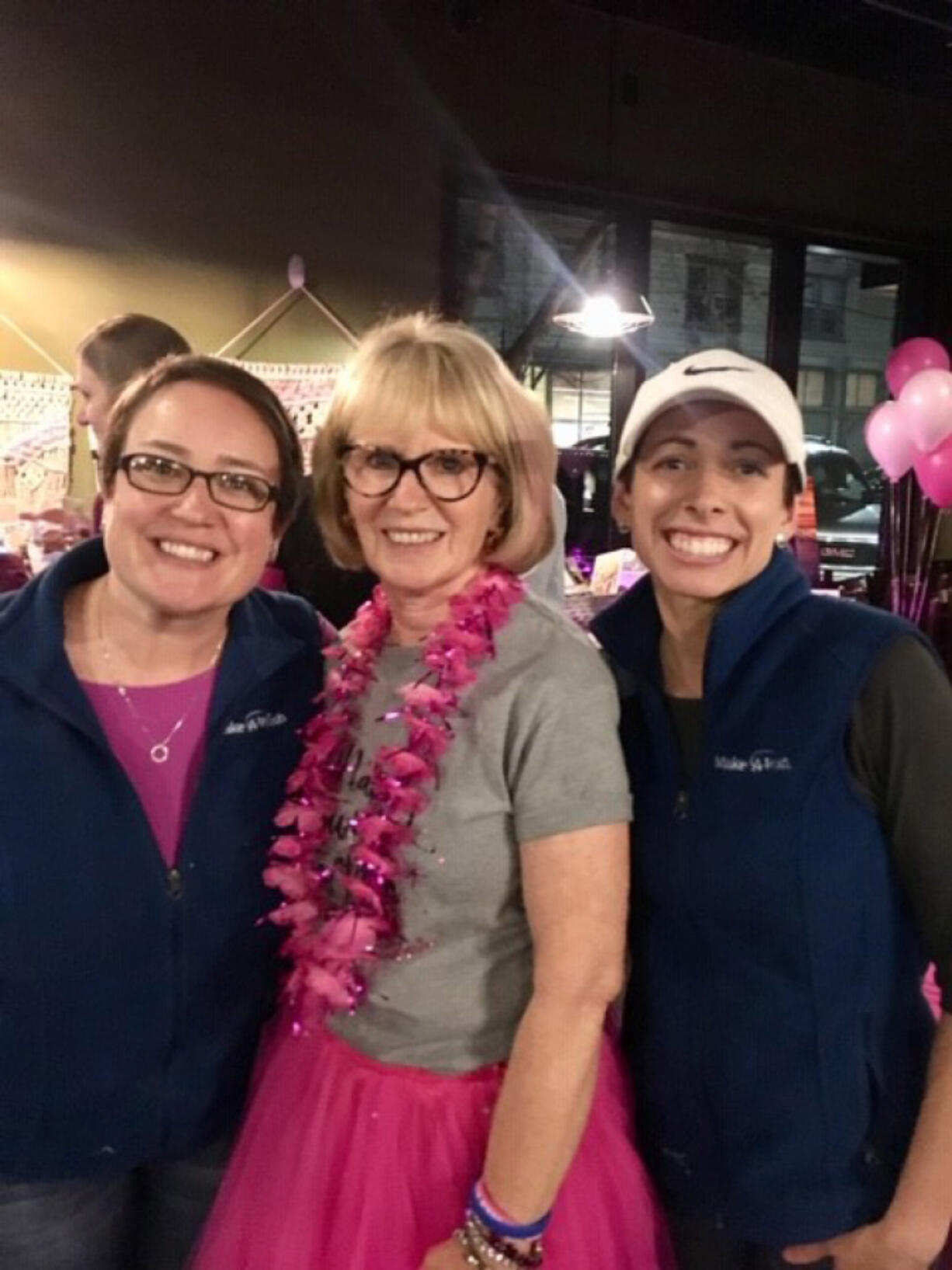 Camas: Laila Cook, CEO of Make-A-Wish Oregon, from left, Barb Bye with Maggie’s Angels and Mallory Tyler, development director at Make-A-Wish Oregon, at Brews 4 Wishes in Camas, which raised money enough for Maggie’s Angels to grant wishes for two children.