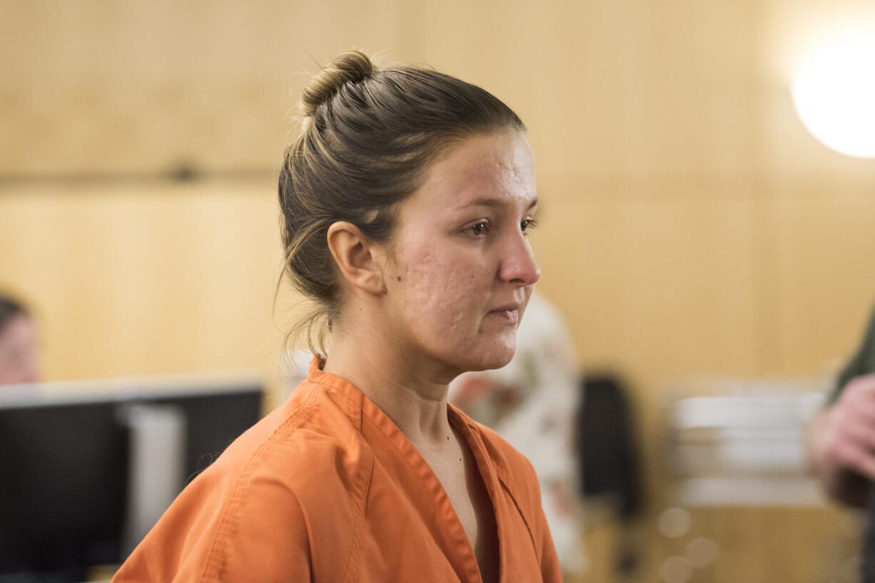 Ileta Simonov, 23, makes a first appearance on charges of vehicular manslaughter and driving with a suspended license at the Clark County Superior Court on Monday morning, Nov. 26, 2018.