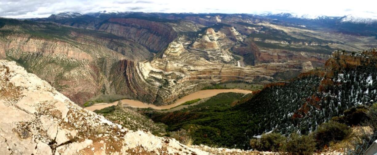 The views at Dinosaur National Monument, which straddles the Utah-Colorado border, are easily described as majestic. Here, the confluence of the Green and Yampa Rivers is hidden by Steamboat Rock.