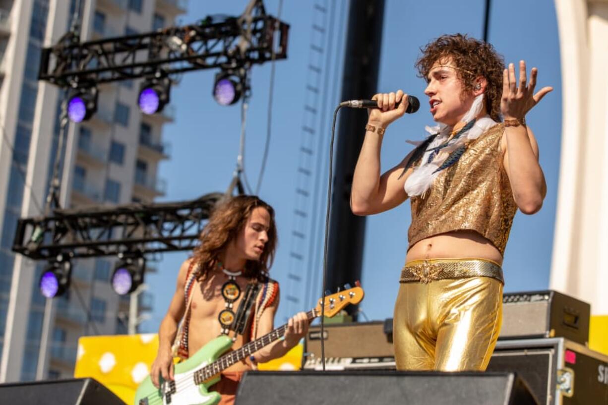 Sam Kiszka and Josh Kiszka of Greta Van Fleet during iHeartRadio Music Festival Daytime Village on Sept. 22 in Las Vegas.