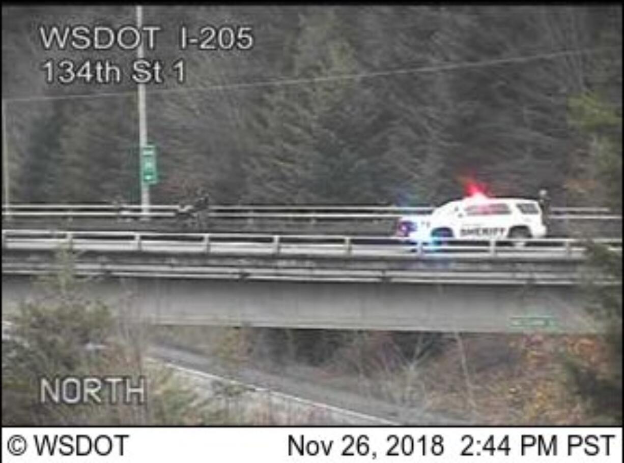 Police activity on I-205 north at milepost 36.67 near Exit 36 for 134th Street has closed all northbound lanes.