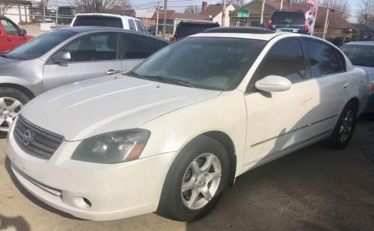 Vancouver police are looking for a 2005 or 2006 Nissan Altima, and its driver, following a Friday night hit-and-run crash on Northeast Fourth Plain Boulevard. This is not the suspect's vehicle, which reportedly has black rims and front-end damage.