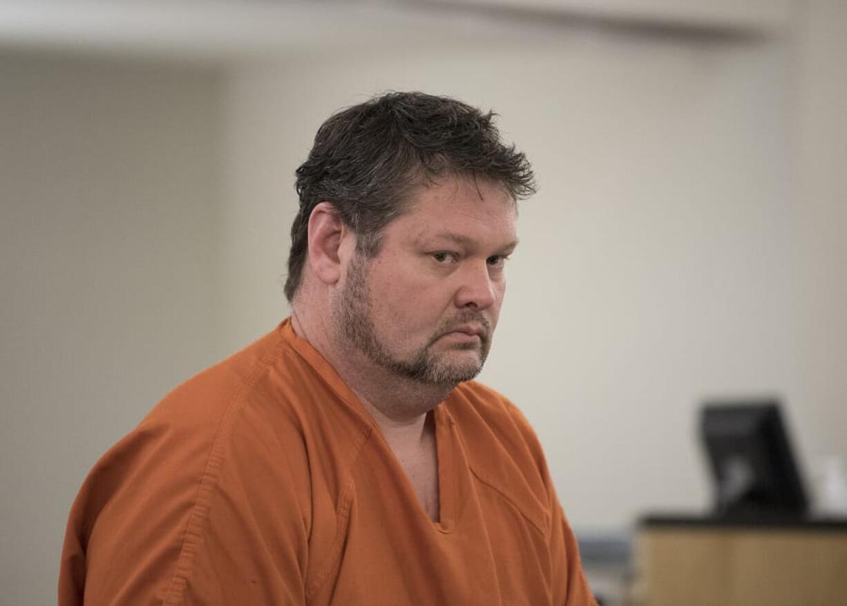 Nicolas A. Clark, a former Clark County Youth Football coach, makes a first appearance on suspicion of child rape in Clark County Superior Court on Wednesday.