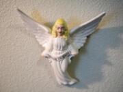 An angel from Elsie Kennedy’s handmade 1962 Nativity set.