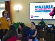 Hudson Bay: Veronica Vazquez, executive producer of Elemento Latino, speaking on the Mujeres Superpoderosas panel.