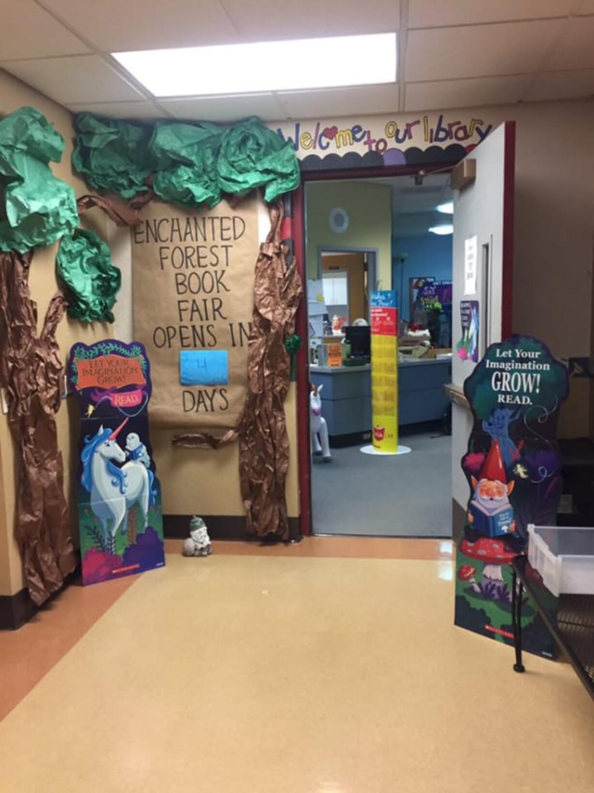 Ridgefield: The entrance to Union Ridge Elementary School’s Scholastic Book Fair, which brought in $13,000 in sales. The school received $6,000 from the Scholastic Dollars program, which was used to purchase books for the school.