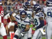 Seattle Seahawks linebacker Mychal Kendricks (56) is eager to get back to the normalcy provided by life on a football field. The 28-year old Kendricks is returning from an eight-game suspension due to violations of the NFL's personal conduct policy stemming from guilty pleas to insider trading charges in September.