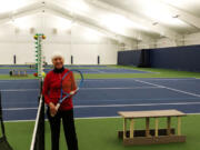 Arlene Clark, 82, at Vancouver Tennis Center on Thursday, Dec. 13, 2018. A fixture on the local tennis courts, Clark has a scholarship named after her that helps junior tennis players.