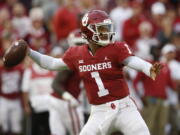 Oklahoma quarterback Kyler Murray was named to the 2018 AP All-America NCAA college football team, Monday, Dec. 10, 2018.