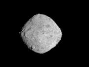 This Nov. 16, 2018, image provide by NASA shows the asteroid Bennu. After a two-year chase, a NASA spacecraft has arrived at the ancient asteroid Bennu, its first visitor in billions of years. The robotic explorer Osiris-Rex pulled within 12 miles (19 kilometers) of the diamond-shaped space rock Monday, Dec. 3. The image, which was taken by the PolyCam camera, shows Bennu at 300 pixels and has been stretched to increase contrast between highlights and shadows.