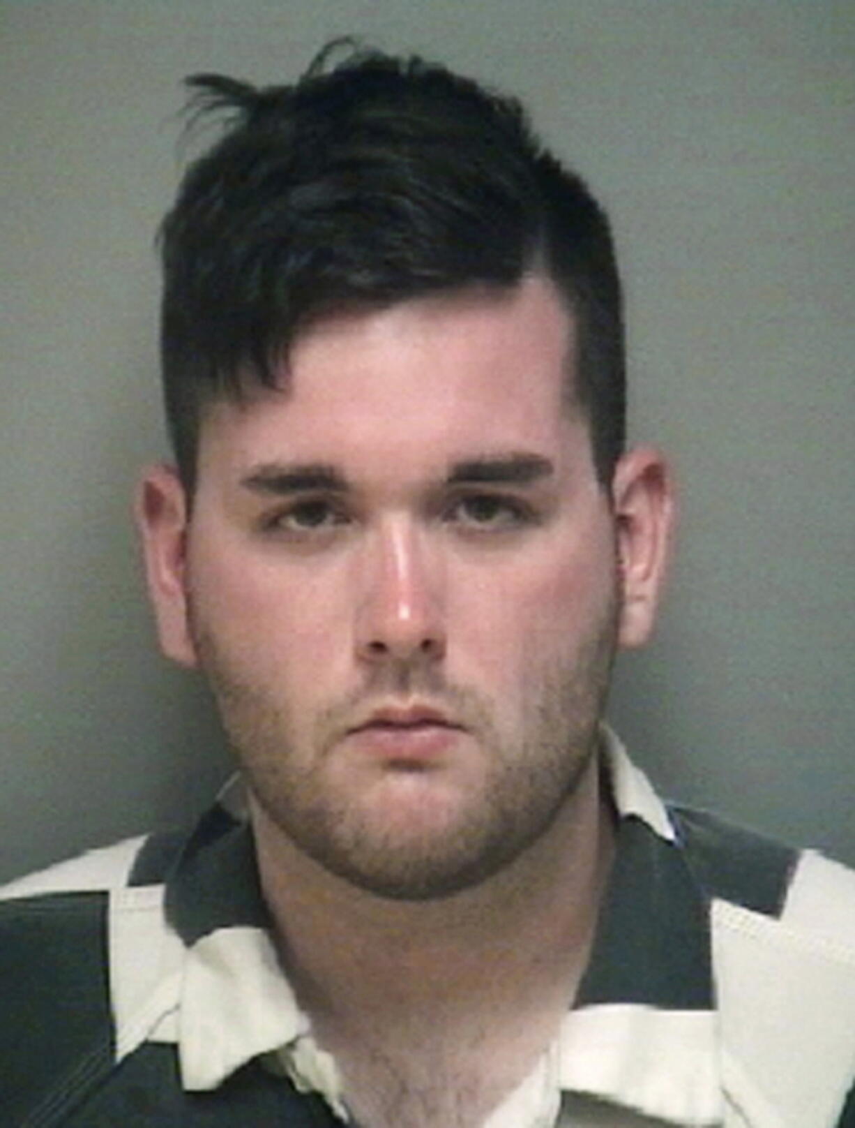 FILE - This undated file photo provided by the Albemarle-Charlottesville Regional Jail shows James Alex Fields Jr. Jurors in the trial of the man accused of killing a woman and injuring dozens at a white nationalist rally are expected to hear closing arguments in the case after testimony from final defense witnesses. Fields is charged with first-degree murder and other counts for driving his car into a crowd of counterprotesters in Charlottesville on Aug. 12, 2017.