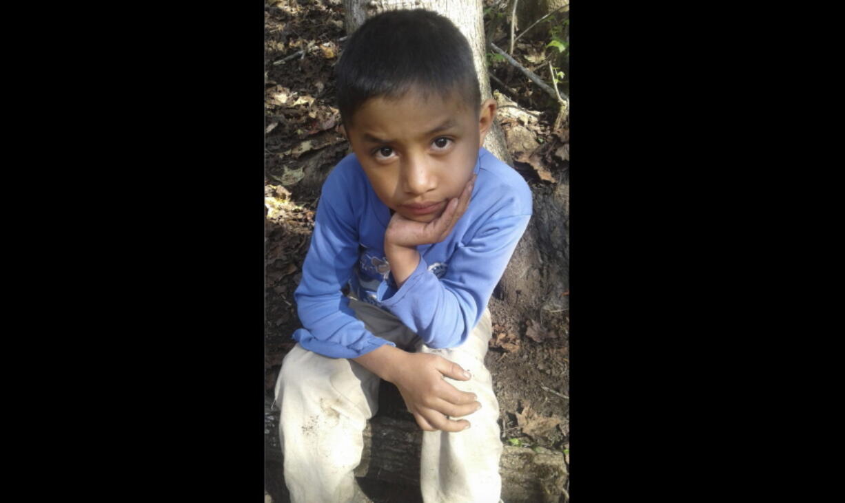 This Dec, 12, 2018 photo provided by Catarina Gomez on Thursday, Dec. 27, 2018, shows her half-brother Felipe Gomez Alonzo, 8, near her home in Yalambojoch, Guatemala. The 8-year-old boy died in U.S. custody at a New Mexico hospital on Christmas Eve after suffering a cough, vomiting and fever, authorities said. The cause is under investigation.