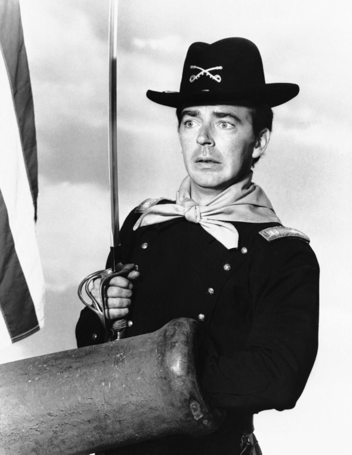 Ken Berry, who played Captain Wilton Parmenter in a TV series called “F Troop,” reaches down the wrong end of cannon in one of the show’s episodes.