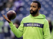 Seahawks receiver Doug Baldwin has been fortunate to have spent eight years in the NFL without having a season defined injuries affecting his play, until this year. Ted S.