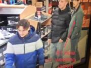 On Nov. 27, three men entered the Kohl's in Hazel Dell. One of the men tried to leave the store wearing a jacket he didn’t pay for. Loss prevention stopped him, but now deputies are looking for the would-be thief.