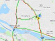 The Washington State Department on Transportation warned drivers Tuesday morning around 7:20 a.m. that the commute from Vancouver into Portland was slowing. Officials said the roads aren't likely to get better any time soon.