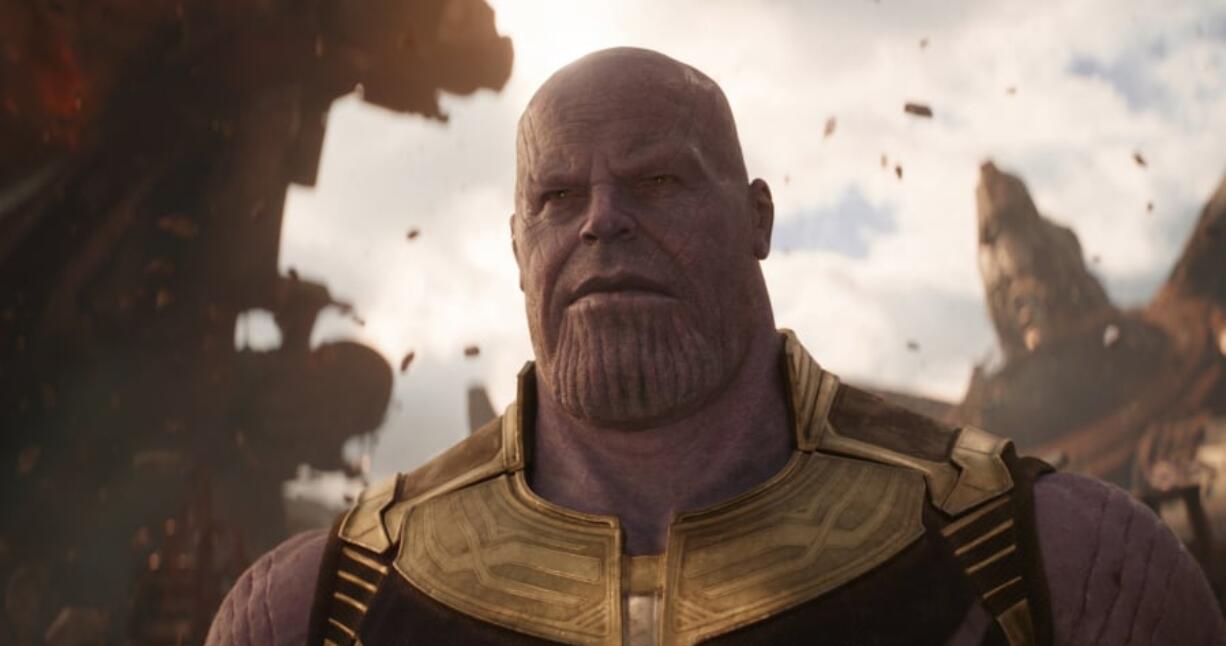 Josh Brolin as Thanos in “Avengers: Infinity War.” Marvel Studios