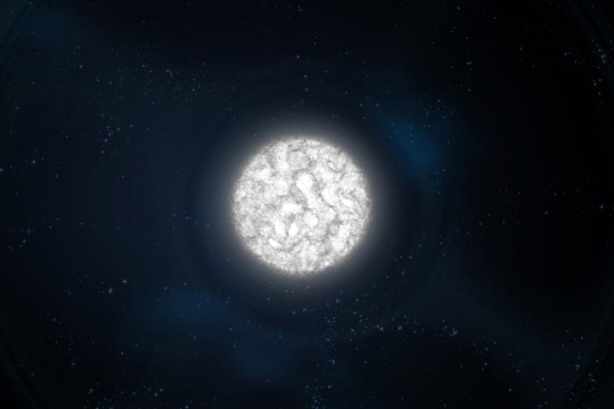 White dwarf star illustration.