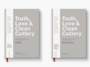 Four international editions of “Truth, Love and Clean Cutlery.” Blackwell & Ruth