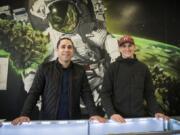 Adam Hamide, left, and Jason Keller, right, co-own Main Street Marijuana along with Hamide’s brother, Ramsey Hamide. Main Street Marijuana now has two locations in Vancouver and one in Longview. The original downtown location is Washington’s top-selling store. Its sales are approaching the $100 million mark.