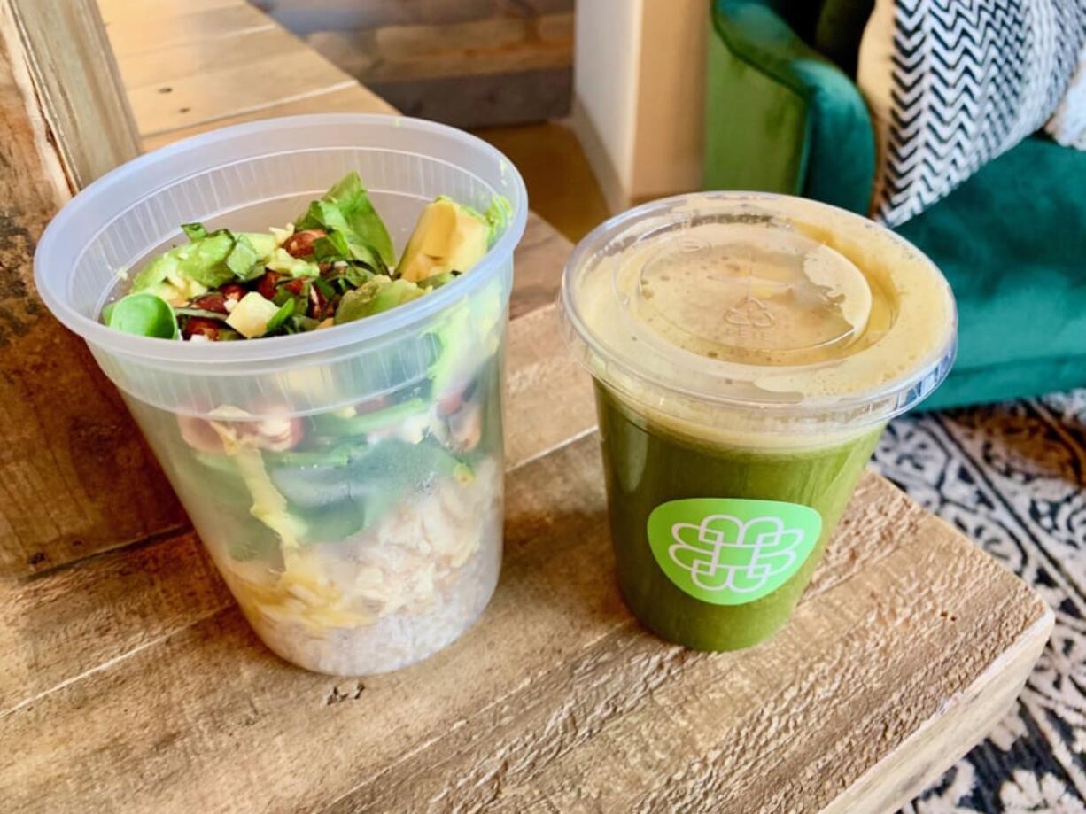 Vancouver FARMacy juice and Bento bowl at Be Well Juice Bar.