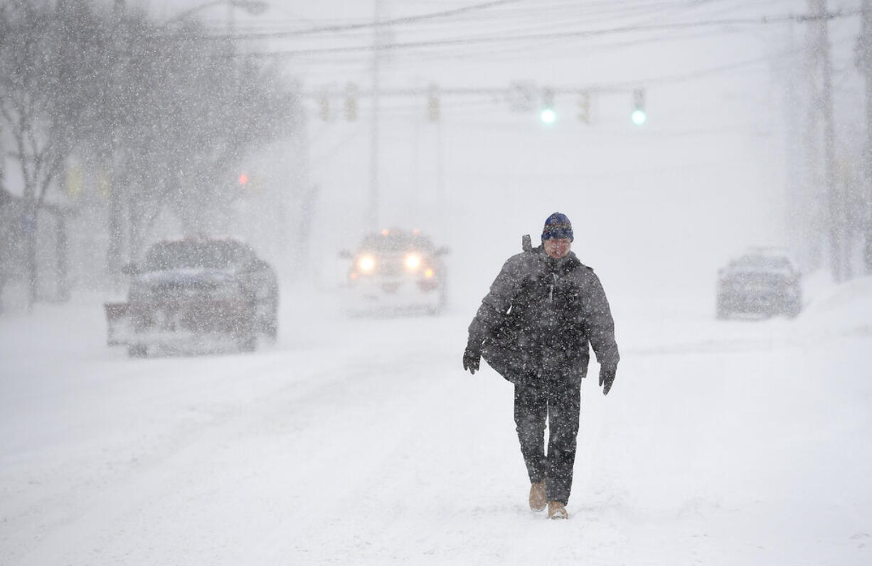 Central New York endures a snow storm with arctic like temperatures and wind in Syracuse Sunday, Jan. 20, 2019.