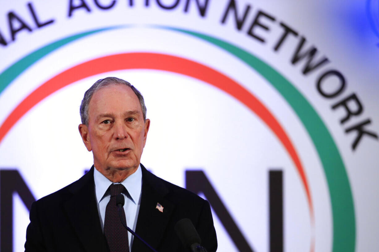 Former New York City Mayor Michael Bloomberg, speaks during a breakfast gathering commemorating the Martin Luther King Day in Washington, Monday, Jan. 21, 2019.